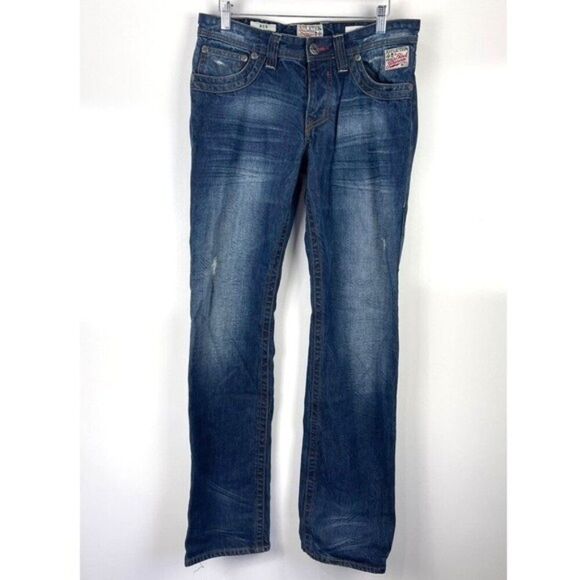 Affliction Black Premium Jeans Button Fly Ace Straight Leg Jeans Size 30 Men's - Picture 1 of 11